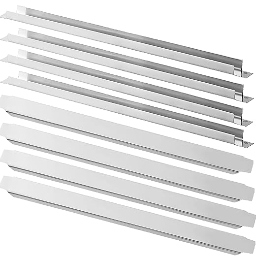 12 Stainless Steel Steam Table Adapter Bars – Hotel Pan Divider for Full &amp Fractional Size Pans Commercial Food Service Use (8 12-inch Long)