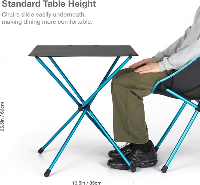 Helinox Café Table Dining Height Portable Camping Table Black