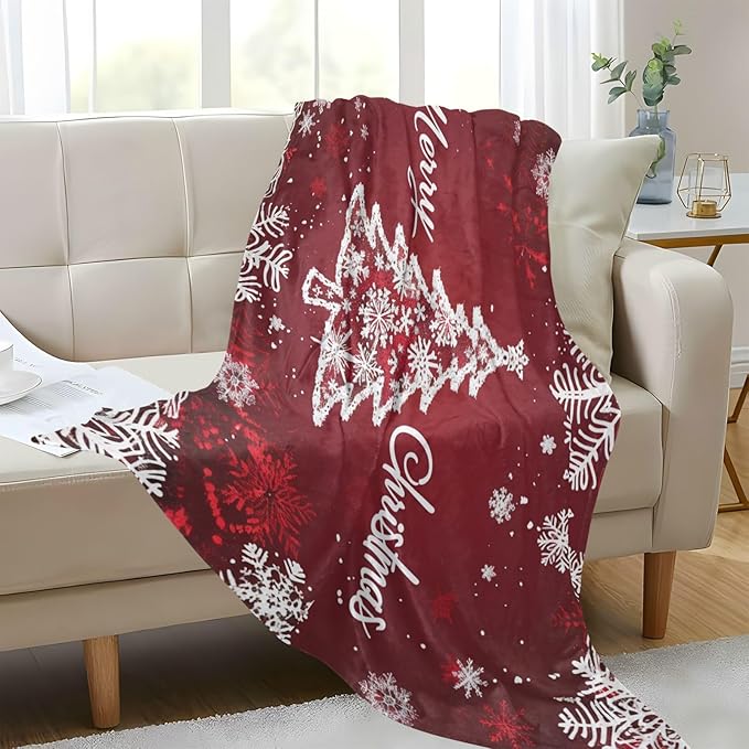 Christmas Tree Winter Lightweight Fuzzy Comfy Blanket Throw Comfy Throw Blanket for Living Room Sofa BedParty 50x70
