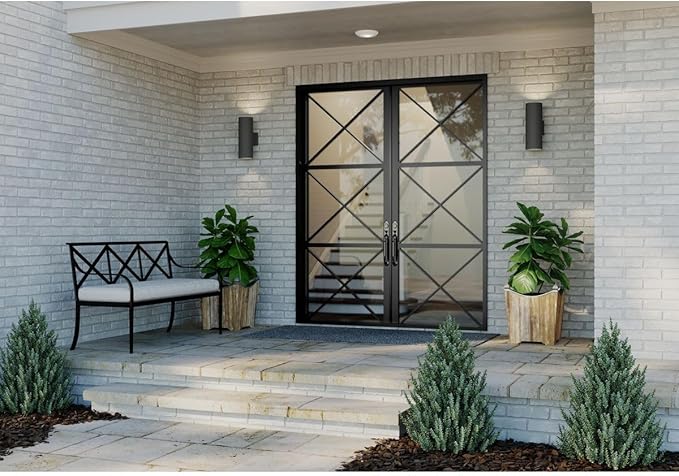 Progress Lighting 5-Inch Cylinder Outdoor Wall Sconce 2-Light Modern Wall Mount Up and Down Lights Interior and Exterior Lighting for Home or Porch Polycarbonate Construction Black (P5713-31)