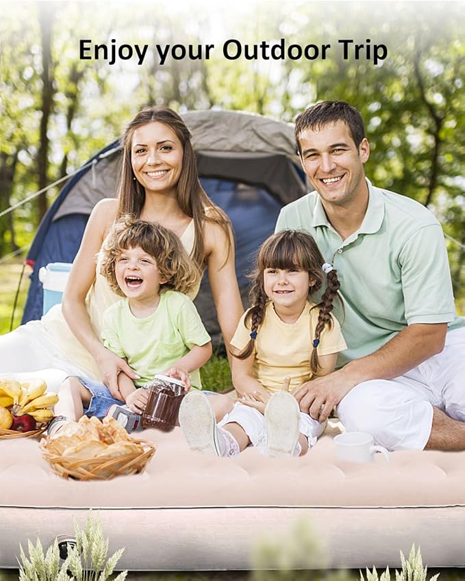MIROZO Air Mattress Camping Bed 10inch Ultra Thick for SUV Air Mattress for Jeep JK JL JKU JLU Unlimited 4 Door Ford Bronco 2021 2022 Subaru Forester 1998-2023 Toyota 4runner（Beige）