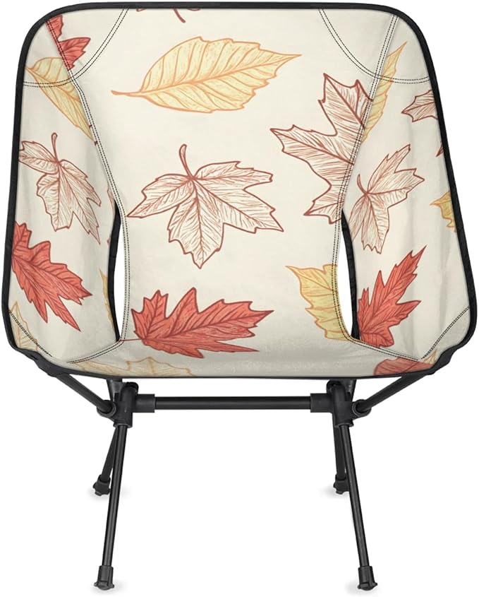 Honeybaby Folding Camping Chair Plant Maple Leaf Camping Chairs Lightweight Portable Chair Outdoor Foldable Chairs for Camping Travel Picnic Beach Hiking