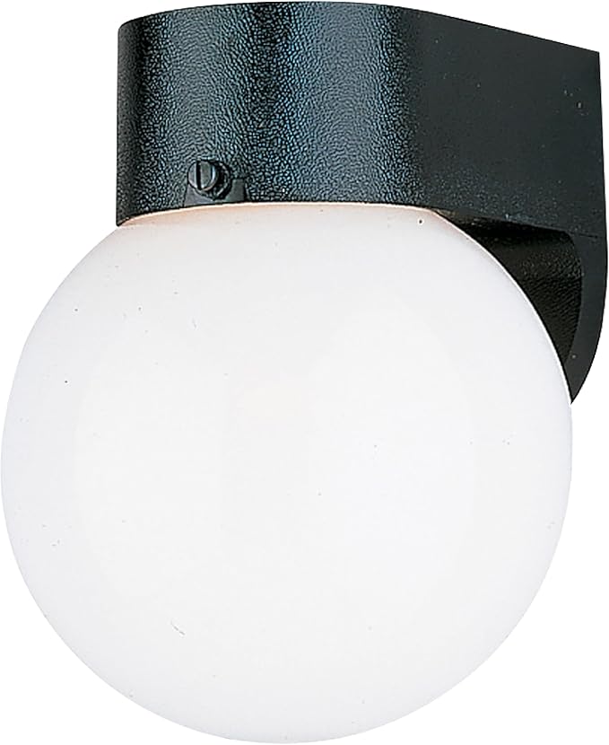 Generation Lighting 1-Light Outdoor Wall Series Traditional Outdoor Wall Lamp Black 8753-34 Lovely Wall Lamp for Outdoor Decor Wall Light Fixture Uses Standard or LED Light Bulb