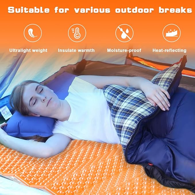 Closed Cell Foam Sleeping PadFolding Sleeping Pad BackpackingMoisture-Proof Foldable Sleeping Pad LightweightSleeping Mat for Camping Hiking Backpacking Car Camping Mats