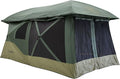 Gazelle Tents™ T4 Plus Hub Tent Overland Edition Easy 90 Second Set-Up Waterproof UV Resistant Footprint All-Terrain Stakes 4-8 Person Alpine Green/Oak Moss 78 x 94 x 165 GT451GR