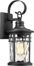 Darkaway Outdoor Wall LightsExterior Lighting Fixtures Wall Mount Porch Lights Waterproof Outdoor Sconce with Water Ripple Glass for House Patio Hallway Garage