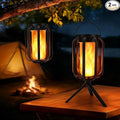 Toodour Solar &amp Battery Powered Lantern Outdoor Lights 2 Pack Black LED Lantern with 4 Modes Waterproof Rechargeable Hanging Solar Lights for Camping Patio Garden Yard Outdoor Decor