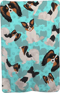 Caroline's Treasures MLM1082TBLT Tricolor Papillon Soft Travel Blanket with Bag Airplane Blanket Indoor Outdoor Camping Blanket for Traveling Picnics Beach Trips Concerts
