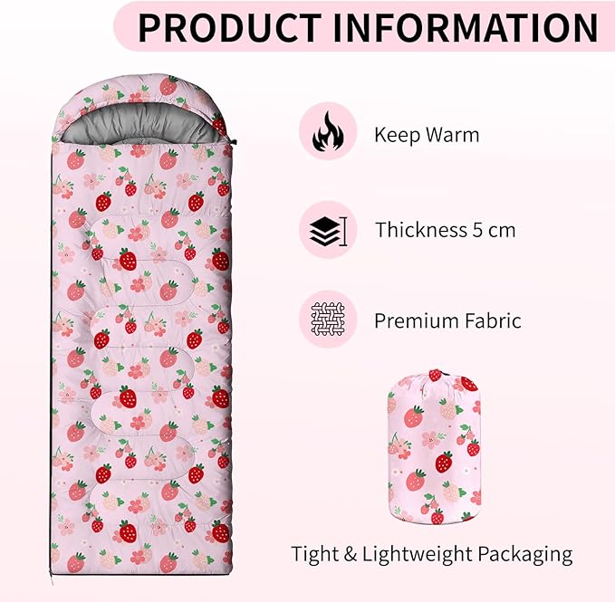 Camping Sleeping Bags Lightweight Waterproof Sleeping Bag and Compact with Compression Sack for Outdoor