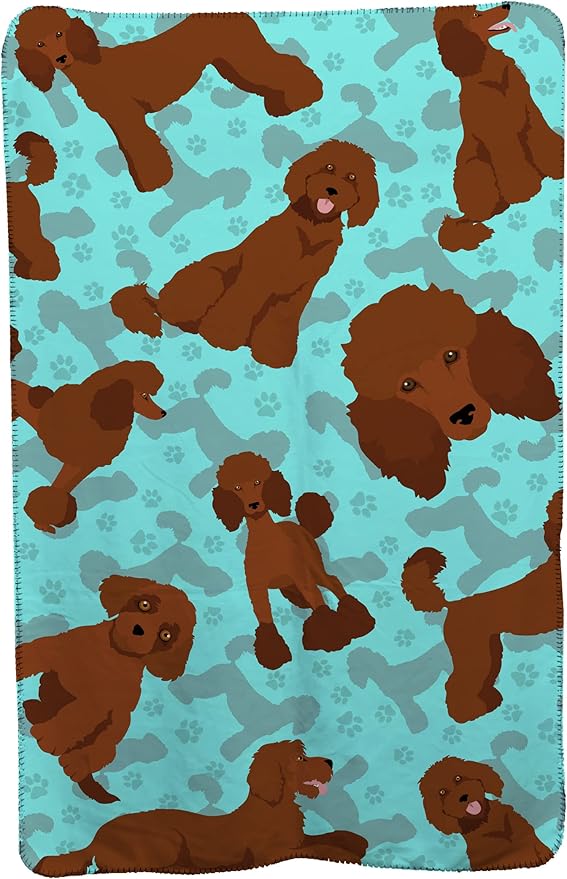 Caroline's Treasures MLM1030TBLT Chocolate Standard Poodle Soft Travel Blanket with Bag Airplane Blanket Indoor Outdoor Camping Blanket for Traveling Picnics Beach Trips Concerts