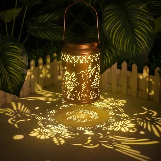 Hummingbird Solar Lights Outdoor Waterproof - Birthday Gifts for Women Mom Grandma Mothers Day Gifts Hanging Solar Lights for Yard Patio Porch Garden Decor