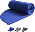 REDCAMP Fleece Sleeping Bag Liner with Hood Great for Adult Warm or Cold Weather 87 Long Full Sized Zipper Camping Blanket for Outdoor Blue