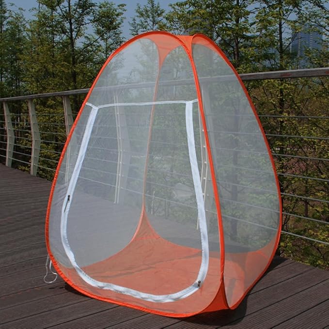 Buddhist Meditation Tent Single Mesh Net Temples Sit-in Free-Standing Shelter Cabana Tent Quick Folding Outdoor Camping Mesh Inner Tent Ultra-Light Backpacking Tent for Yoga