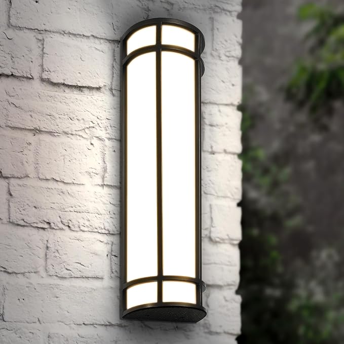 ASD LED 24 Half Cylinder Wall Light Fixture Outdoor Patio Sconce | 3CCT Stainless Steel Waterproof Energy Star ETL Listed | 24W 1970LM 3000-5000K 100-277V | Exterior Lighting | Dark Bronze