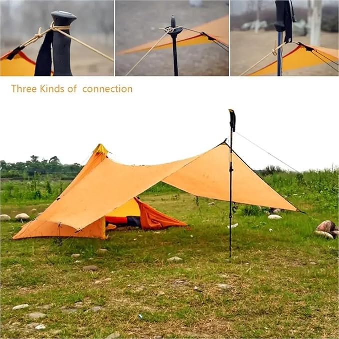 20D Two-Side Silicone Coated Nylon Tarp Ultralight Sun Shelter Beach Tent Pergola Awning Canopy Rainfly Camping Sunshelter