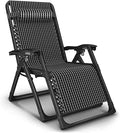 ReclinerFolding Sun Lounger Chair Garden FurnitureCamping Garden Deck Chairs Zero Gravity Recliner Reclining Waterproof Chaise Loungers Metal for Outdoor Office