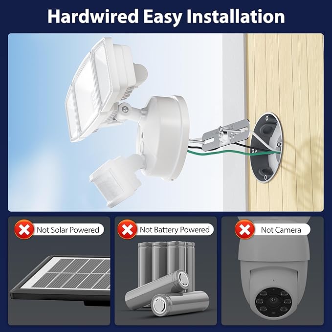 Onforu 75W LED Flood Light Motion Sensor Outdoor 7000lm Dusk to Dawn Flood Light Security Light with Three Head IP65 Waterproof Exterior Floodlight 6500k Wall Light for Entryway Stairs Yard Garage