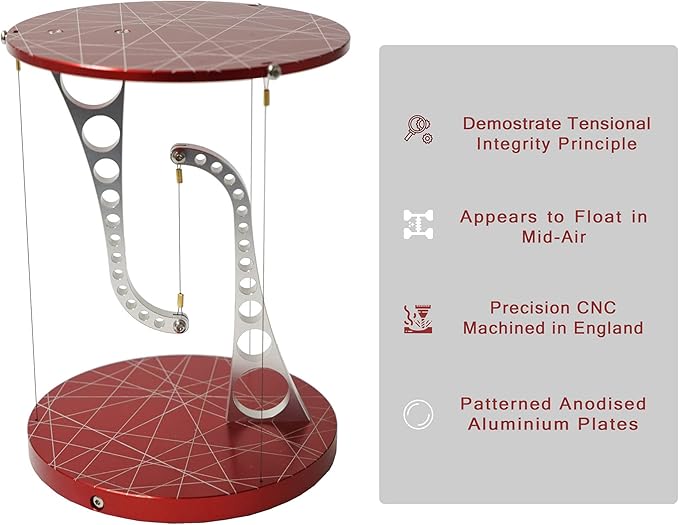 Kontax Tensegrity Table3.6D x 3.6W x 4.96H in Maroon