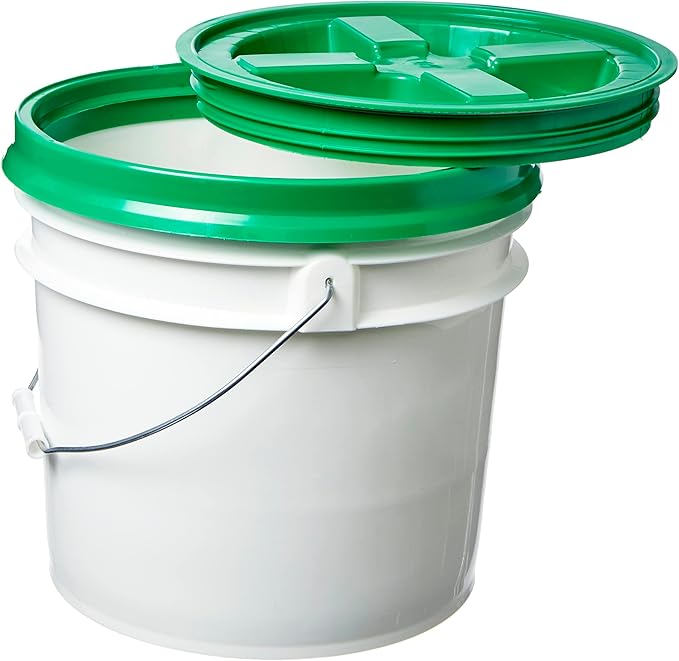 Gamma Seal Lids for 3.5 5 6 and 7 Gallon Buckets – Pack of 3 Green Gamma Lids – Food Grade BPA Free Reusable Made in USA