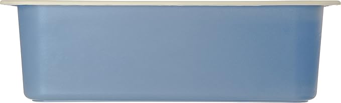 Carlisle FoodService Products Coldmaster Coolcheck Full Size Food Pan Insulated Food Pan with Refrigerant Gel Filling Plastic 15 Quarts White Blue