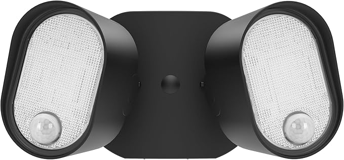 LUTEC 35W 4000LM LED FloodLights with 2 Sensors Motion Sensor Outdoor Lights 5000K Dusk to Dawn IP65 Waterproof 240 Wide Angle Motion Outdoor for Garage Patio Yard(2 Pack)