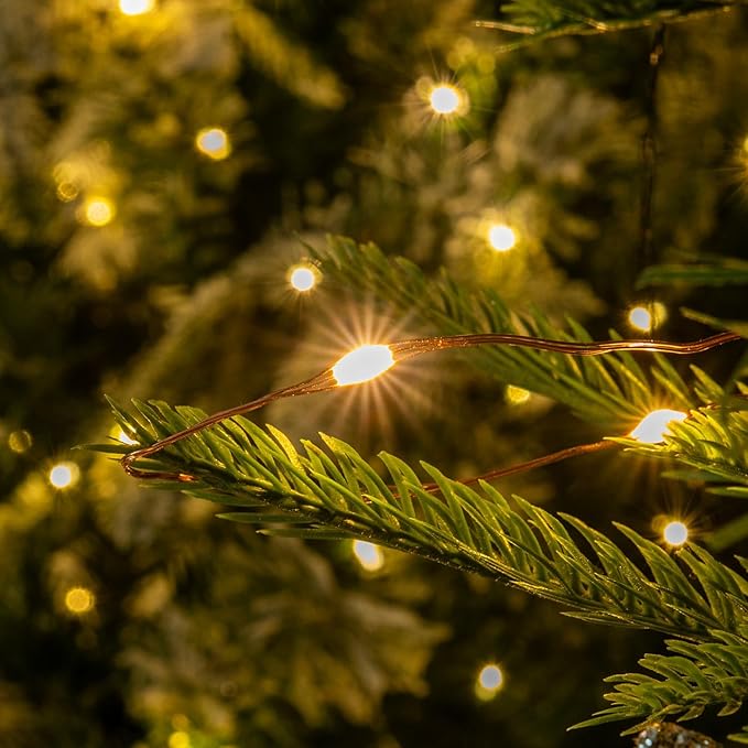 400FT Extra Long Warm White Plug in Fairy Lights 1200 LED Waterproof Copper Wire String Lights with Remote for Christmas Tree Bedroom Porch Patio Ceiling Garden Wedding Party