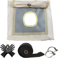 DANCHEL OUTDOOR Stove Jack Kit with Rain Flap Cover for Dia. 4''/5.85'' Fire Resistant Wood Stove Hole for Canvas Tent Hot Tent Chimney Side Wall A/C 4 Season