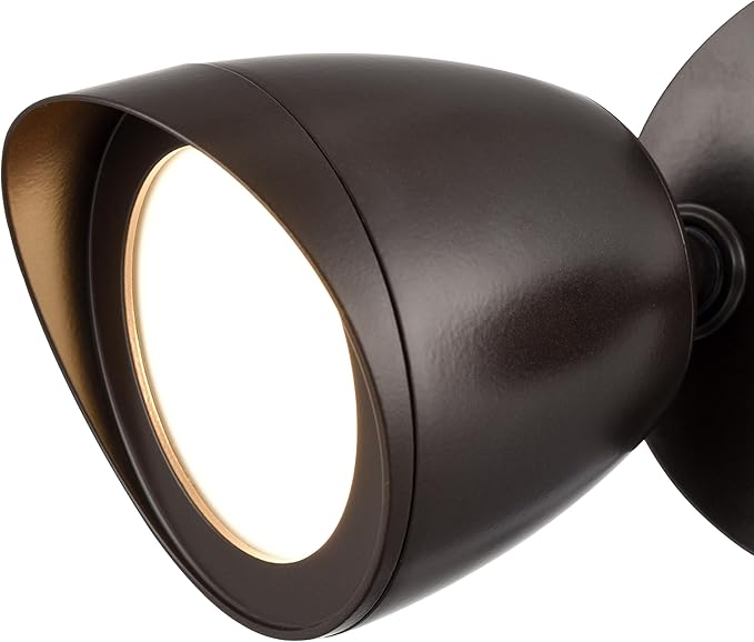 ML Lighting 18002-PBZ 4.25 High 2-Light LED Outdoor Security Flood Light - Powder Coated Bronze