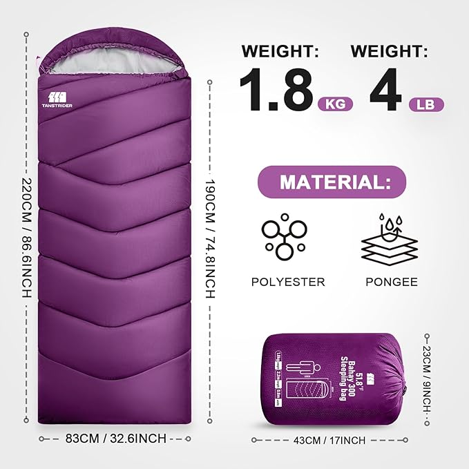 Sleeping Bags for Adults Cold Weather &amp WarmBackpacking Camping Sleeping Bag for Tall Girls BoysLightweightCompactWaterproof Camping Gear for TravelingHikingHotelOutdoor &amp Indoor
