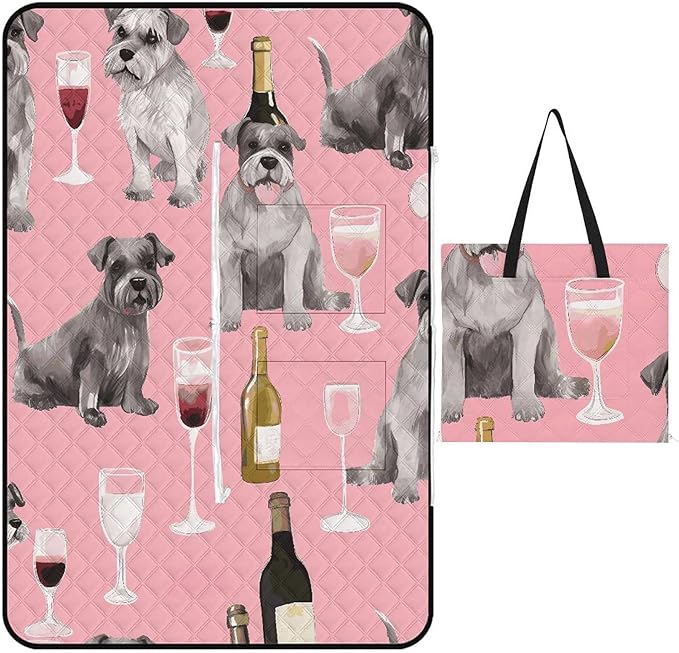 Zipper Schnauzer Style Picnic Mat Suitable for Travel Camping Park Or Home Use