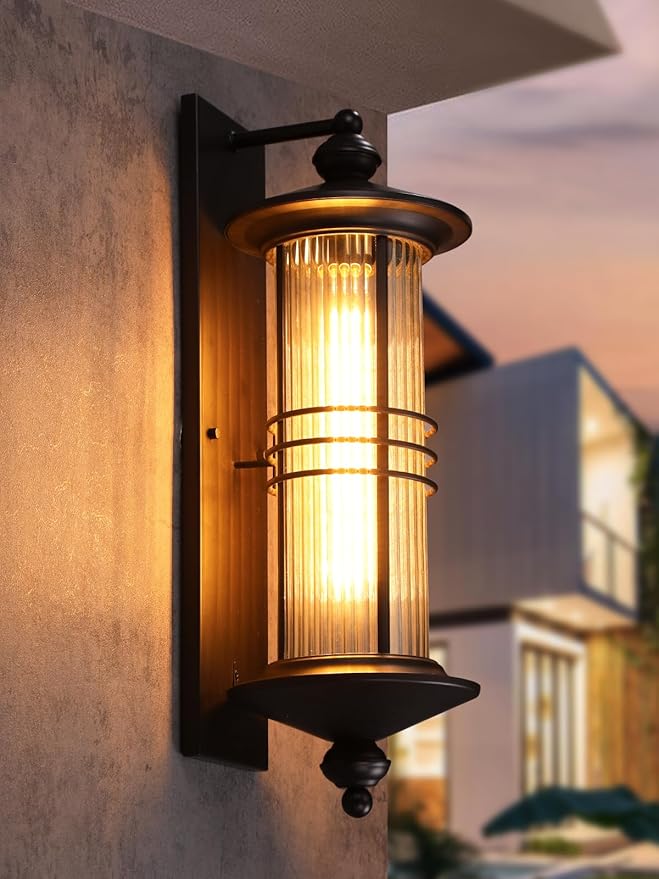 LEONLITE Large 23 Inch Outdoor Wall Lights Classical Style Wall Lantern Max 60W E26 Base Industrial Exterior Light Fixtures Wall Mount Porch Light Wall Sconce for Garage Oil Rubbed Bronze