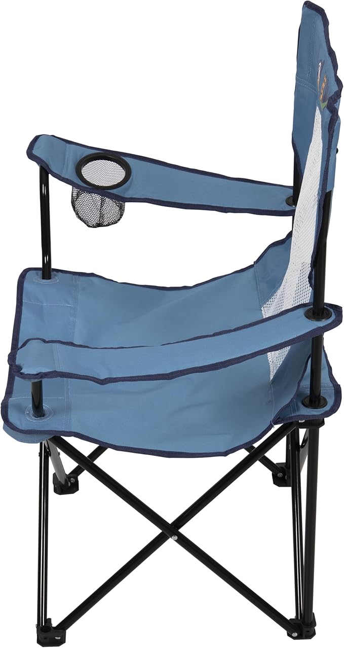 Life is Good Mesh Back Quad Chair Portable Outdoor Folding Chair with Carry Bag for Beach Sports Tailgates Camping Fishing