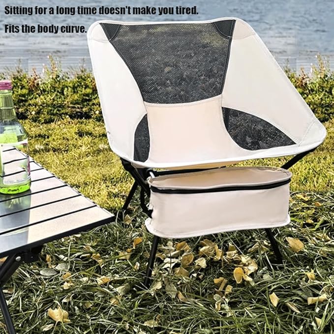 Lightweight Three-Side Microporous Breathable MeshSupport Weight 330 LbsOutdoor ChairWider Seat Height 16inSquare Structure for Solid SupportLawn Chair for Beach Balcony Camping