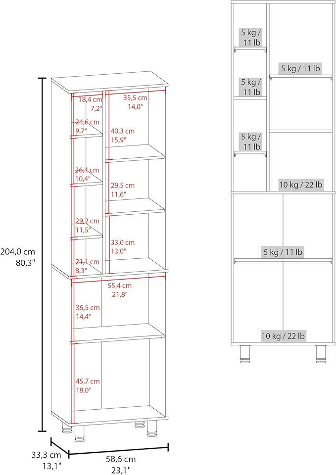 Kitchen Multiple Open and Closed Shelves Design White