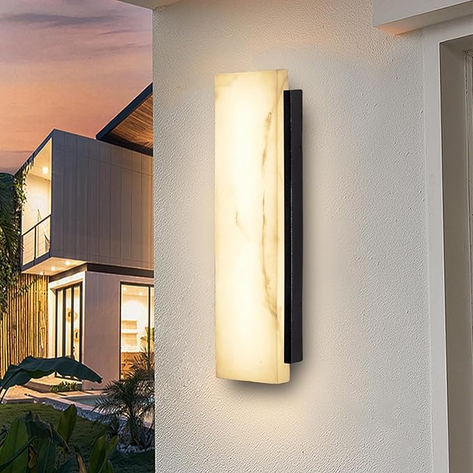 Outdoor Wall Sconce Waterproof Porch Wall Lighting Modern Outdoor Wall Lights with Acrylic Lampshade 31W Dimmable LED Exterior Lights for House Garage Patio Front Door Entryway 3000K