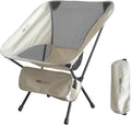 ONEFOREST Camping Chair Foldable Portable Backpacking Chair for Beach Camp Hiking Outdoor Sport Beige
