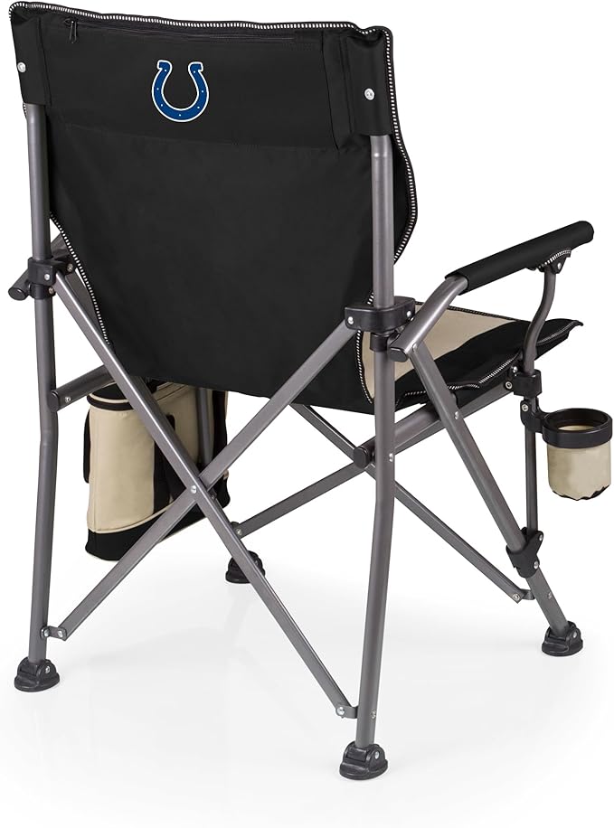Picnic TIME NFL Unisex-Adult NFL Outlander Folding Camping Chair with Cooler Heavy Duty Beach Chair