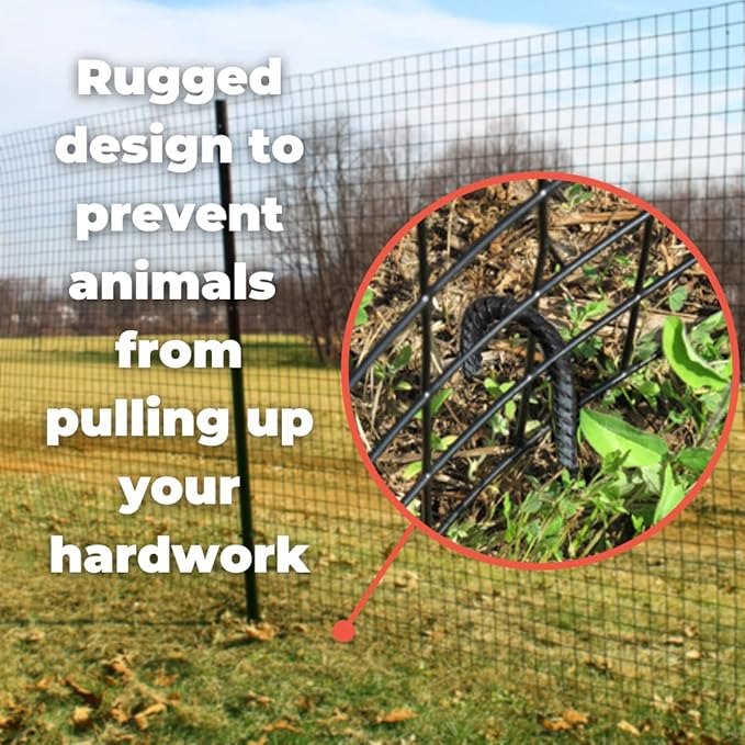 Deerbusters 18in Rebar Ground Stakes - Heavy Duty J Hook (100 Pack)