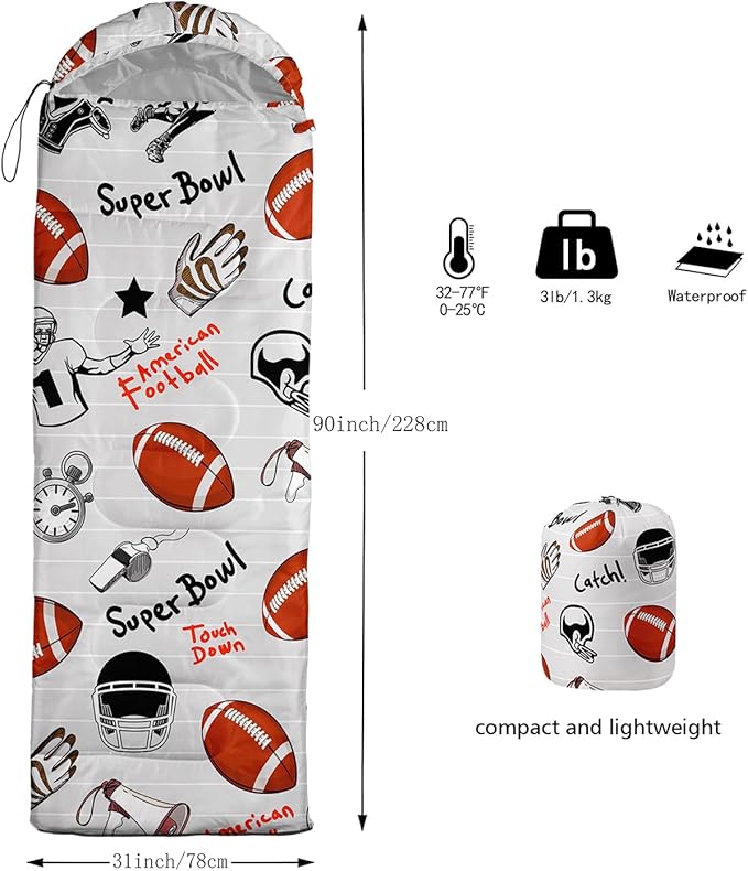 Print sleeping bagsleeping bagsOutdoor Camping Sleeping BagSuitable For Children Boys And Girls PortableWaterproofCompact And LightweightGreat For Outdoor CampingBackpacking And Hiking