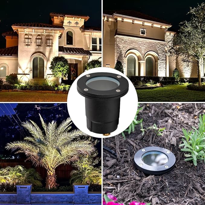 LED Spot Lights Outdoor Landscape Lighting Well Lights 178 - Aluminum In Ground Light with 7W LED Bulb Security Landscape Lights for Long Lasting Home Garden Low Voltage Lighting Deck Lighting