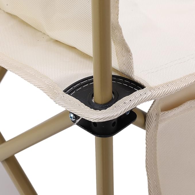 Diydeg Portable Camping Chair Folding Design Stainless Steel Frame Oxford Cloth Cushion Anti Slip Chair Feet Ideal for Outdoor Activities