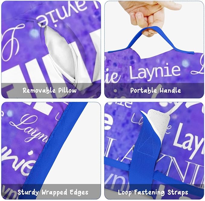 Personalized Name Toddler Nap Mat for Daycare Preschool Kindergarten Customized Kids Sleeping Bag with Pillow and Blanket for Girls Boys Custom Name Monogrammed Nap Mats for Toddlers