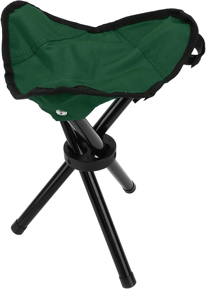 Honio Camping Tripod Stool Tripod Seat Portable Lightweight 600D Oxford Fabric for Outdoor for Fishing (Green)