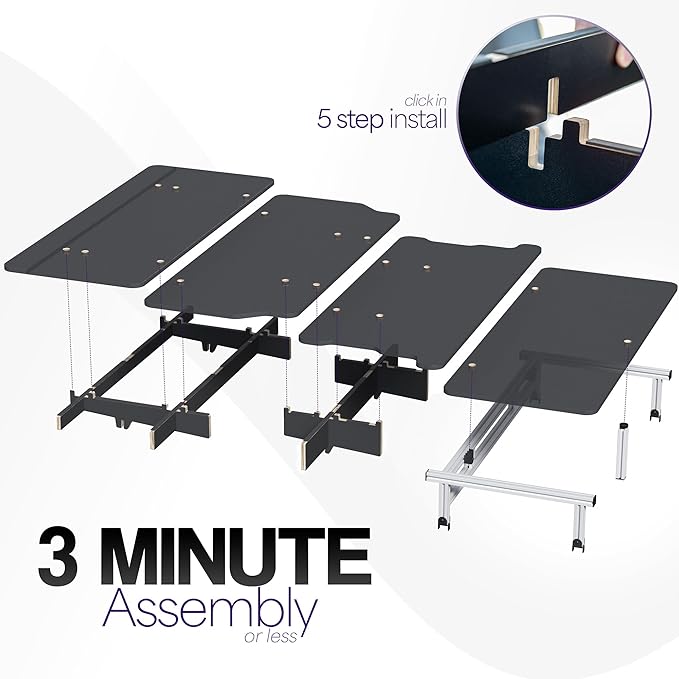 Life Finds Sleeping Platform Storage System Designed for Rivian R1S Vehicles Folding Platform with Underneath Storage Black LF-R1SP