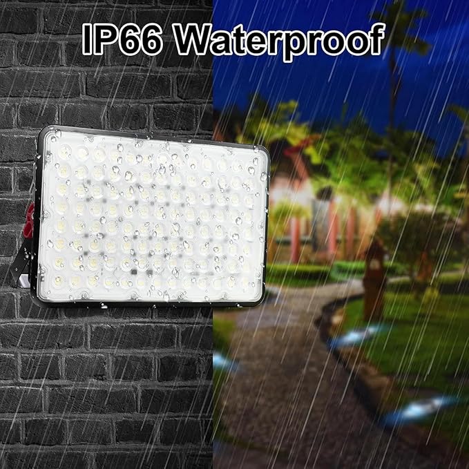400W Led Outdoor FloodLight Exterior Flood Lights Led Stadium Lights Plug in Flood Light for Yard GardenPlaygroundLawn Garages Basketball Court Stadium(Wiring Type No Plug)