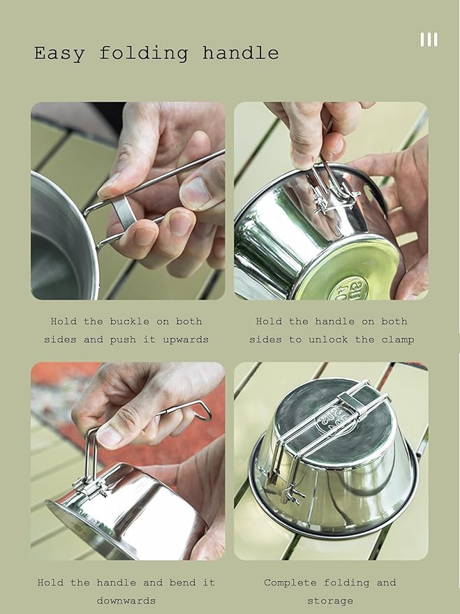 Stainless Steel Camping Tableware Kit with Bowls Strainer Spatula Spoon Chopsticks Storage Bag for Hiking Picnic