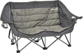 OUTSIDER Love seat Padded Lounge Chair Oversized Folding Camping Sofa Low Seat Double Camping Chair Portable Outdoor Loveseat Supports 500 lbs for Beach Tailgating RV Sports Patio