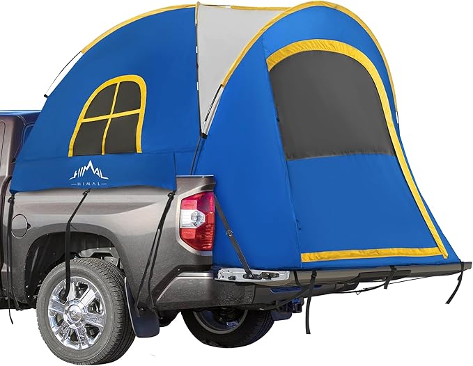 Pickup Truck Tent Waterproof PU2000mm Double Layer for FT Truck Bed Portable Bed Tent for Camping