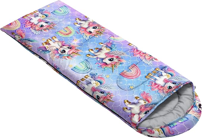 Ocean Themed Sea Turtle Sleeping Bag for Kids Boys GirlsLightweight Warm Cold Weather BackpackingWaterproof Compact Sleeping Bag with Compression Sack for Hiking Camping Outdoor.