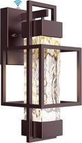 Modern Outdoor Light Fixture Dusk to Dawn Outdoor Lighting 15 H Exterior Wall Sconce Waterproof Porch Light Outside Light for House with Water Glass for Garage Doorway Oil Rubbed Bronze